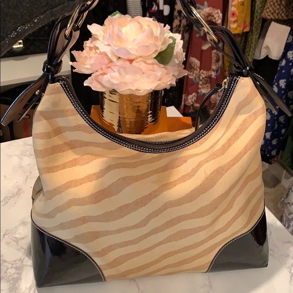 Dooney & Bourke neutral zebra hobo bag - Picture 2 of 7